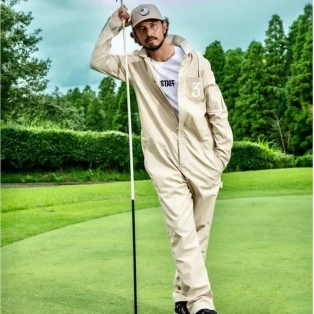 NWT ADIDAS Adicross Coverall Savannah HF9104 RARE GOLF A3 Caddie Tan Boiler Suit